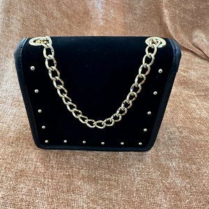 Talbots Black Studded Mini Flap Purse